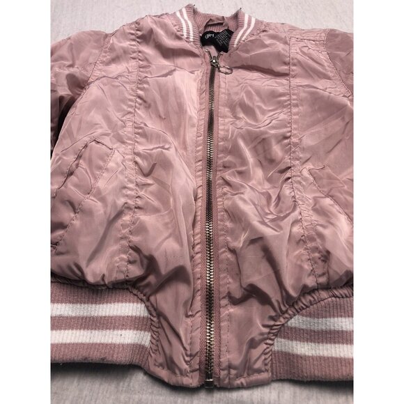 Girls Three Hearts Brand Jacket Sweater Girl Kid Zipper Pockets Pastel Pink - Picture 2 of 8